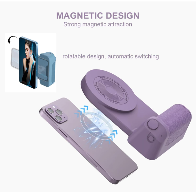 Magnetic Camera Grip with Bluetooth